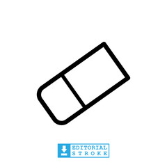 eraser vector icon in trendy flat style