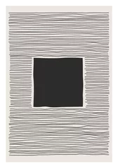 Velours gordijnen Minimalistische kunst Trendy abstracte creatieve minimalistische artistieke handgetekende compositie