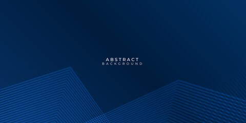 Abstract lines stripes on blue background backdrop. Modern Simple Blue Grey Abstract Background Presentation Design for Corporate Business and Institution.