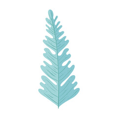 tropical leaf pastel color on white background vector illustration design