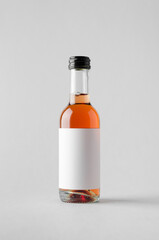 Wine Quarter / Mini Bottle Mock-Up. Blank Label