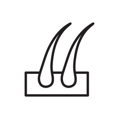 hair icon in trendy flat design