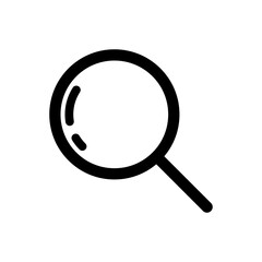 magnifier icon in trendy flat style