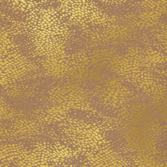 Gold Animal Print Pattern on Kraft Paper Background, Snake