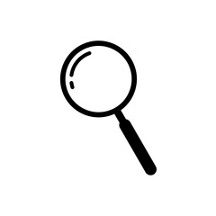 magnifier icon in trendy flat style