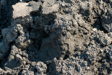 Dry soil on the sea coast