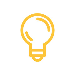 Light bulb icon, symbol of idea. Linear vector pictogram.