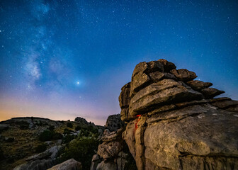 Torcal de Antequera y la Vía Láctea
