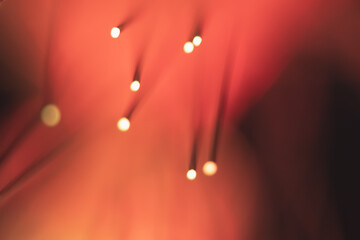 Abstract background. Fantastic fancy plants with colored branches with luminous dots at the ends....