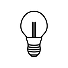 intermediate bulb light icon, line style