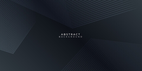 Fototapeta premium Modern black lines abstract presentation background with transparent squares, vector illustration.