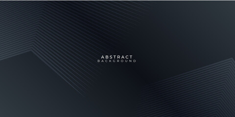 Obraz premium Black lines abstract presentation background with dark concept. Vector Illustration.