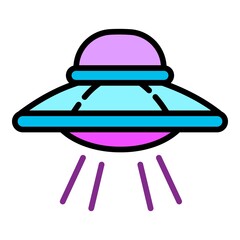 Ufo icon. Outline Ufo vector icon for web design isolated on white background