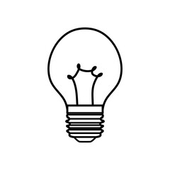 halogen bulb icon, line style
