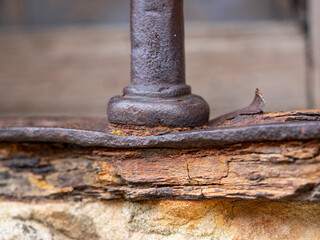 Part of an old iron fence.
