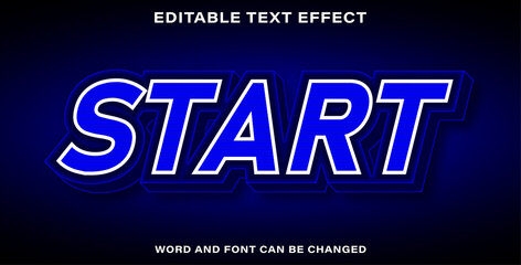 Editable text effect start