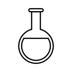 Flask line style icon design, Chemistry science and laboratory theme Vector illustration