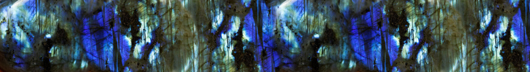 Mineral Labrador. Macro shooting of natural gemstone. Abstract natural background. Long rectangle shape.