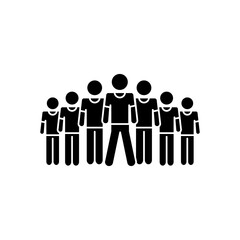 pictogram men standing icon image, silhouette style