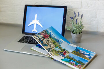 e-commerce concept travel online on laptop