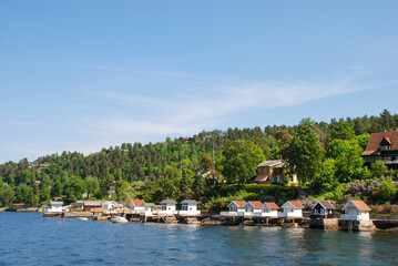 Fototapeta premium A beautiful summers day on the water in Oslofjord in Norway