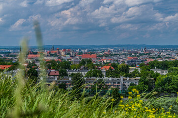 Panorama of Cracow from Krak Mound - obrazy, fototapety, plakaty