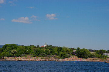 A beautiful summers day on the water in Oslofjord in Norway