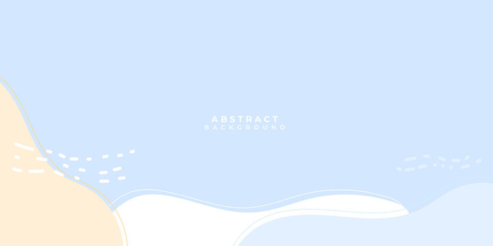 Modern trendy blue white yellow abstract shapes in pastel colors. Scandinavian clean vector design. Suit for social media post stories and presentation template.