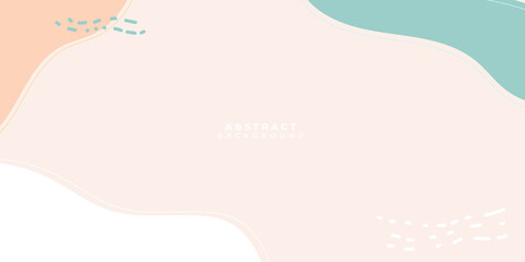 Obraz na płótnie Canvas Vector set of minimal square backgrounds with organic abstract shapes and sample text in pastel colors. Pastel Background. Suit for social media post stories and presentation template.