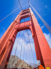 San Francisco - USA, Golden Gate Bridge in San Francisco bay, California. An icon of San Francisco, one of significant tourist attractions in the city