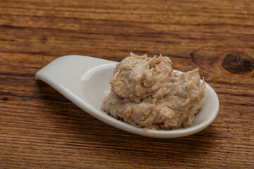 Herring butter spread in the bowl