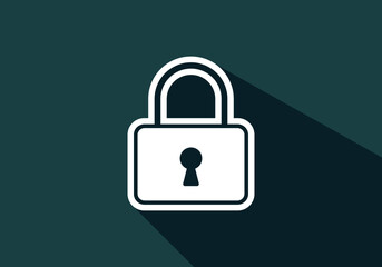 Lock icon. Security logo for mobile and web. Lock logo sign symbol vector illustration