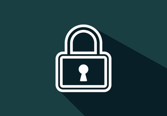 Lock icon. Security logo for mobile and web. Lock logo sign symbol vector illustration