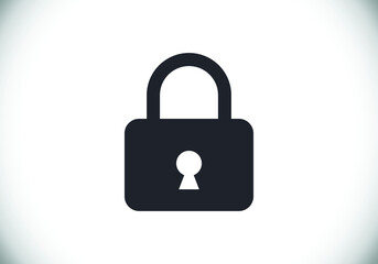 Lock icon. Security logo for mobile and web. Lock logo sign symbol vector illustration