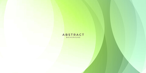 Abstract colorful vector background, color wave for design brochure, website, flyer. Green White Background