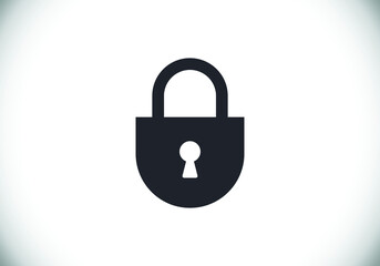Lock icon. Security logo for mobile and web. Lock logo sign symbol vector illustration