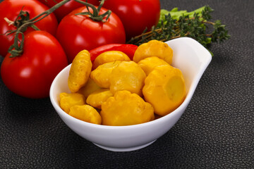 Tasty marinated patisson