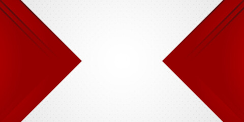 Red and white geometric corporate banner design background