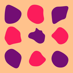Vector abstract fluid forms blobs shapes for patterns, web banners, template, avatars