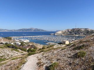Fototapeta premium port l'île du frioul marseille