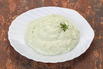 Cottage cream snack with herbs