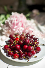 Сherries on a plate