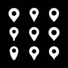 Set icons of location pin