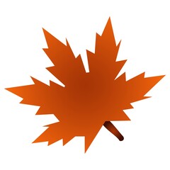 Single maple leaf. Autumn. Canadian symbol. Vector