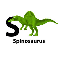 Spinosaurus. ABC Dinosaurs. Dinosaur Alphabet
