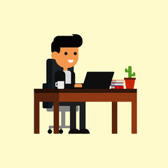 businessman with laptop