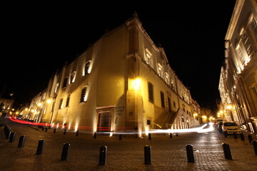 Zacatecas city at night in Mexico