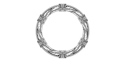 Stylish frame with classic and vintage ornaments