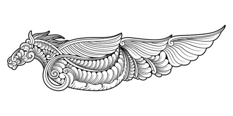 vector illustration of a horse