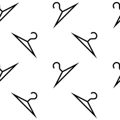 Simple hanger dynamic pattern. Seamless black and white pattern.